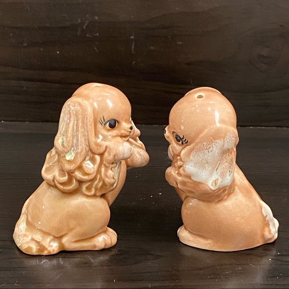 Vintage Cocker Spaniel Kitsch Dog Ceramic Salt & Pepper Shaker Set - Picture 4 of 12